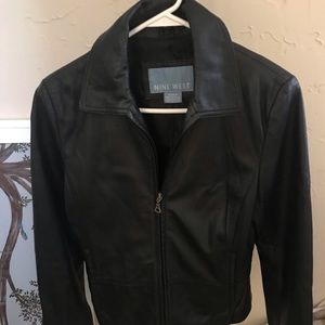 Black leather jacket by Nine West